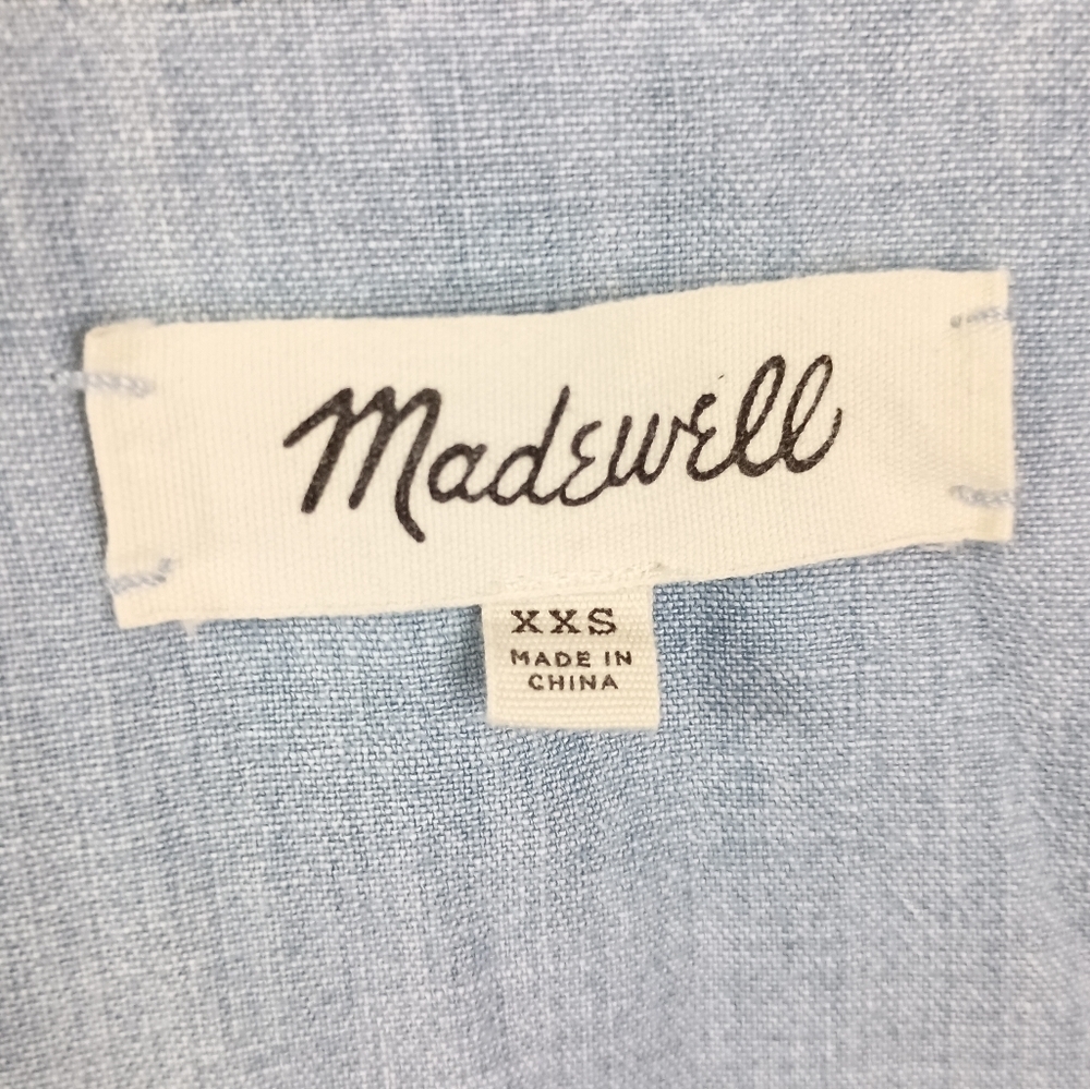 Madewell Shift Chambray Sleeveless Dress in Blue - Picture 7 of 7